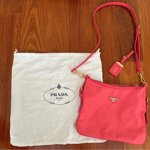 Prada TESSUTO+SAFFIAN Bag - Peonia - Picture 1 of 7